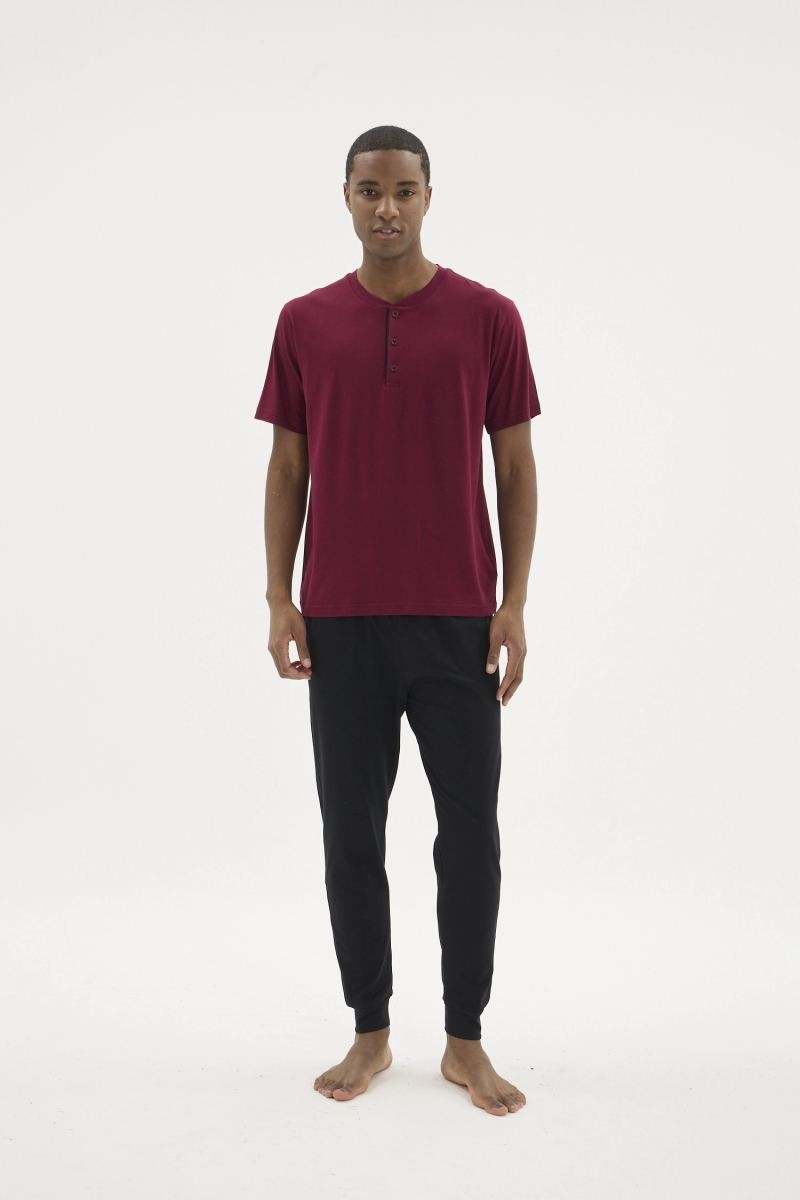 Melonika Kocabey KKT-26155 Erkek Midi Yaka Pijama Takımı