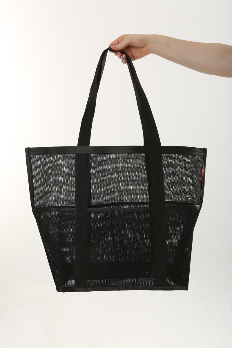 Brf Store Prime Baghashtag Büyük Boy 6 Cepli Siyah File Plaj Çantası görsel 7
