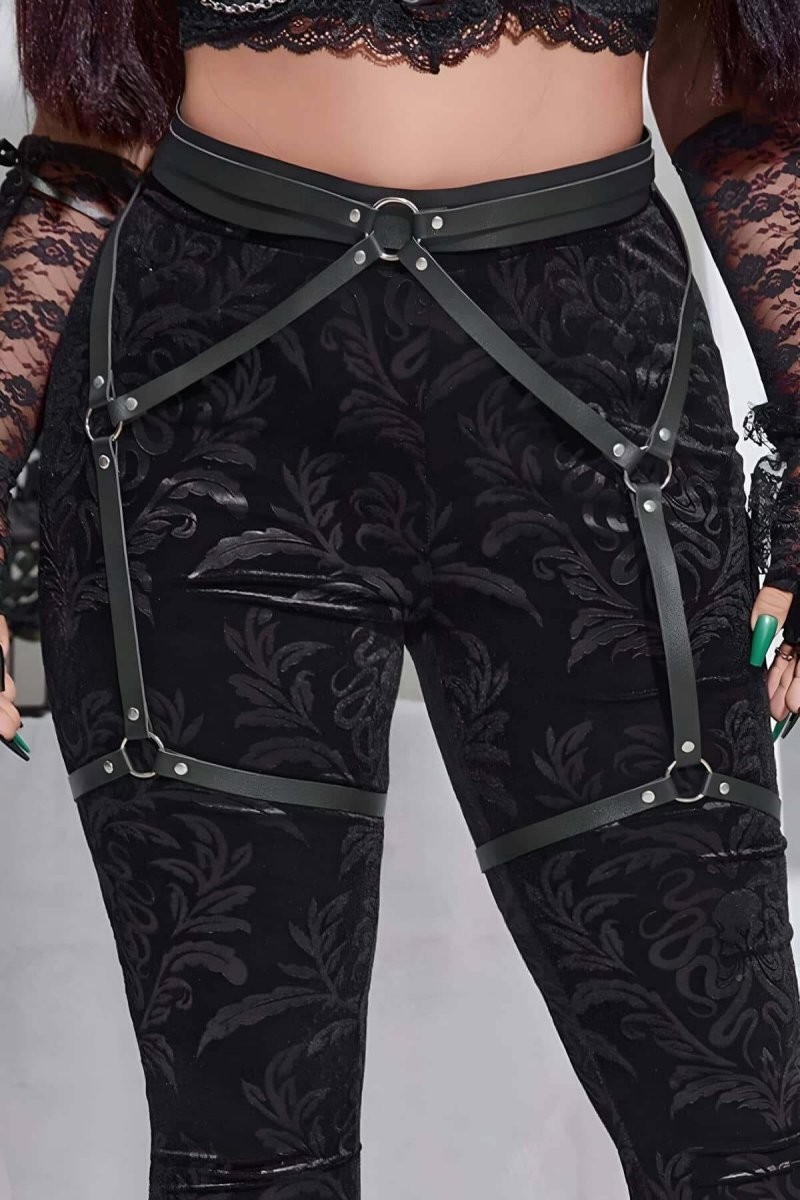 Esranın Dünyası Seksi Deri Jartiyer Harness - BRF956