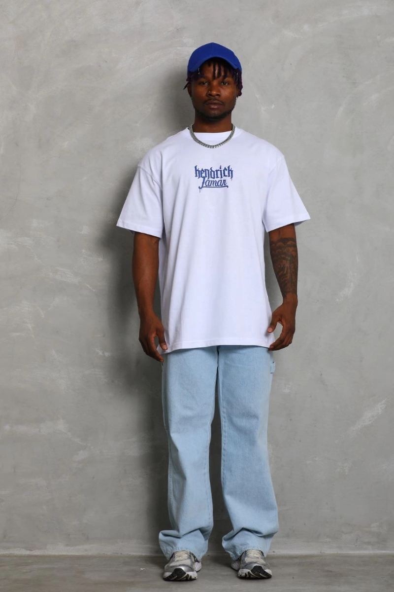 Fantastik Store Erkek Baskılı Tişört Kısa Kol Bisiklet Yaka Oversize T-Shirt - Beyaz görsel 2
