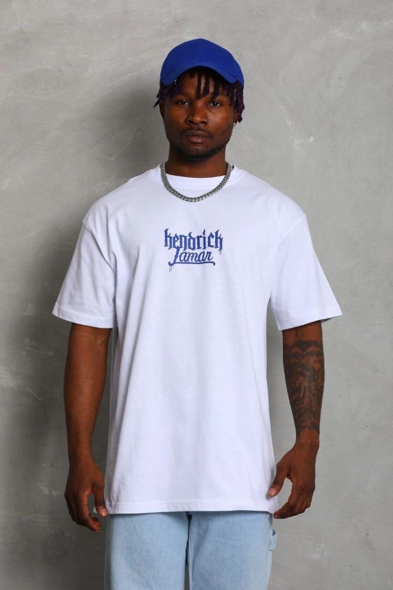 Fantastik Store Erkek Baskılı Tişört Kısa Kol Bisiklet Yaka Oversize T-Shirt - Beyaz görsel 4
