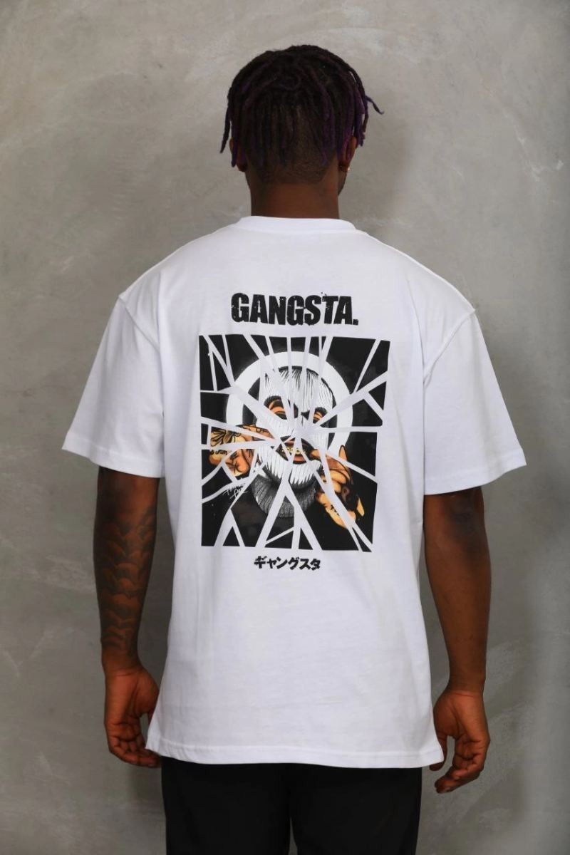 Fantastik Store Erkek Baskılı T-Shirt Kısa Kol Bisiklet Yaka Regular Fit Rahat Kalıp Günlük Tişört - Beyaz görsel 5