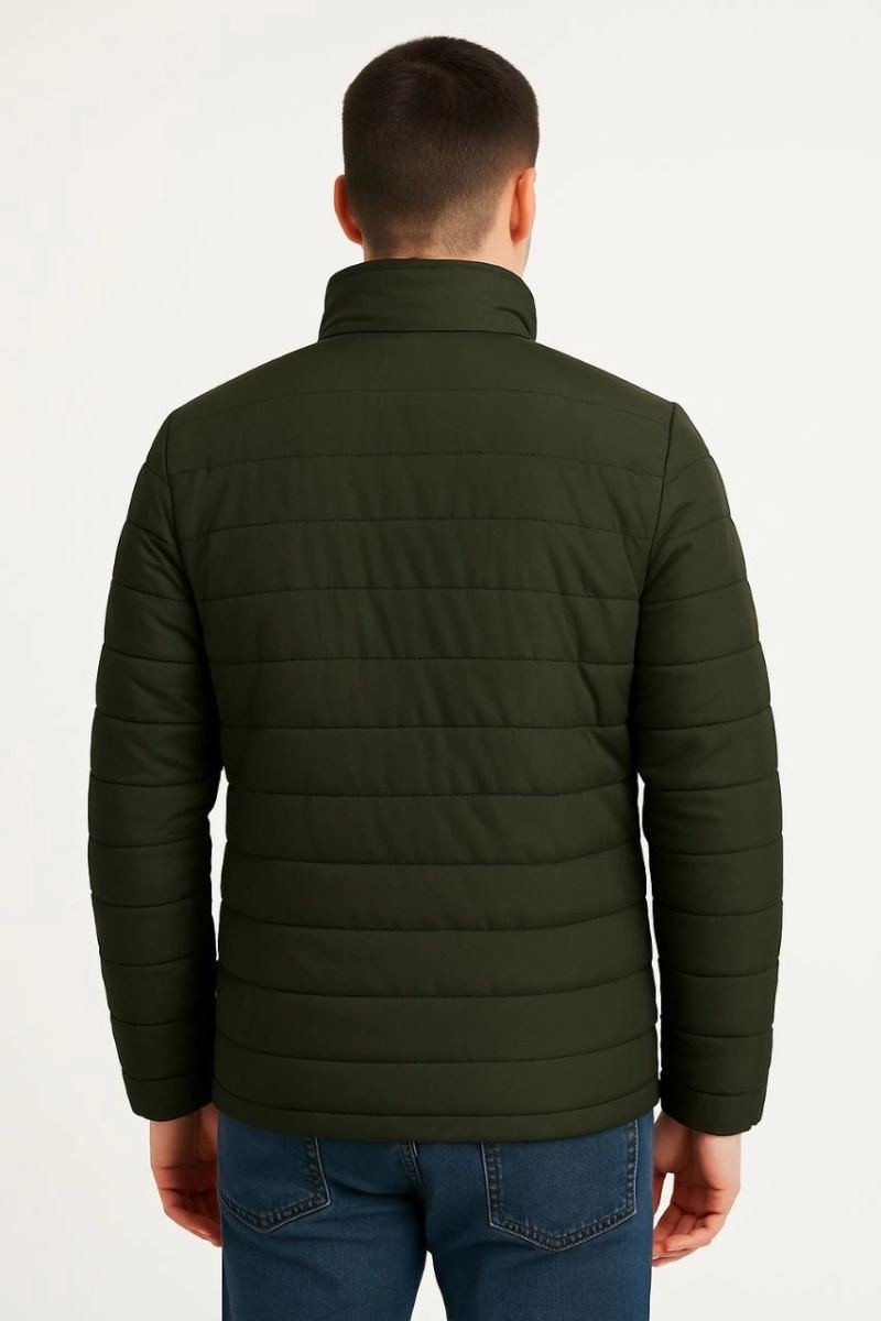Fantastik Store Erkek Bomber Mont Su Itici Kapitone Astarlı Fermuarlı Cepli Ceket - Haki görsel 2