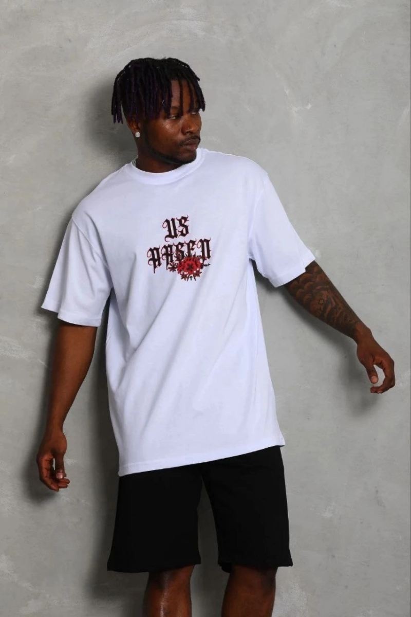 Fantastik Store Erkek Baskılı T-Shirt Kısa Kol Bisiklet Yaka Regular Fit Tişört - Beyaz görsel 2