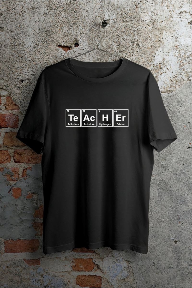 Fantastik Store 24 Kasım Kimya Öğretmeni Hediyesi Baskılı Bisiklet Yaka T-Shirt - Beyaz