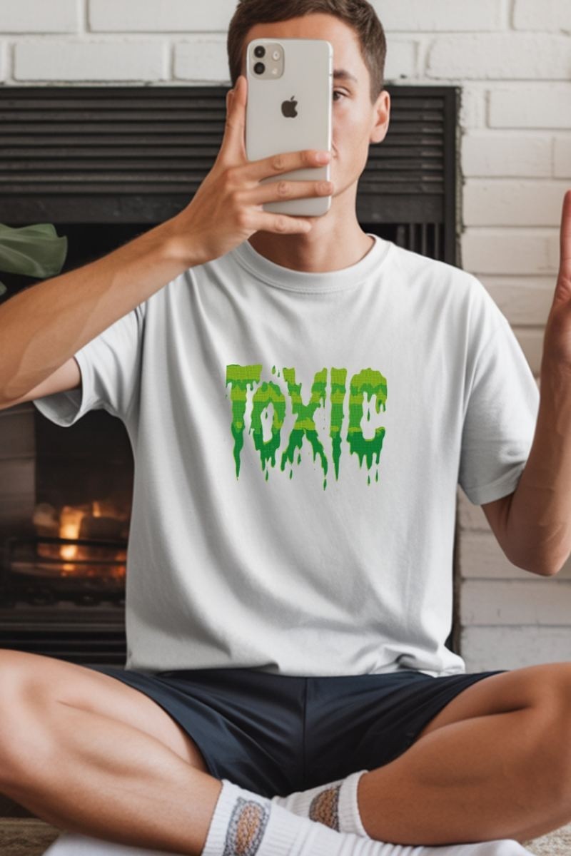 Fantastik Store Unisex Oversize Baskılı T-Shirt Pamuklu Süprem Kumaş Bisiklet Yakalı Kısa Kollu görsel 3