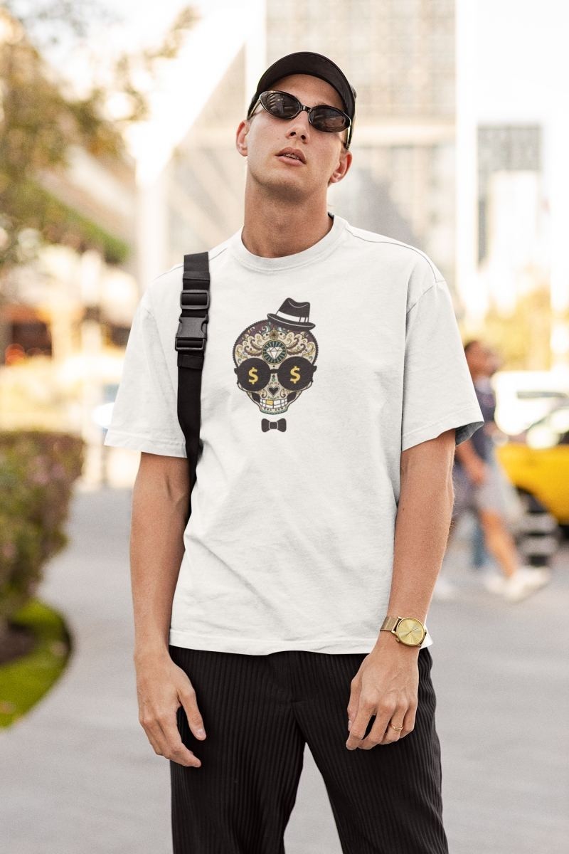 Fantastik Store Erkek Özel Baskılı Modern Fit %100 Pamuk Bisiklet Yaka T-Shirt