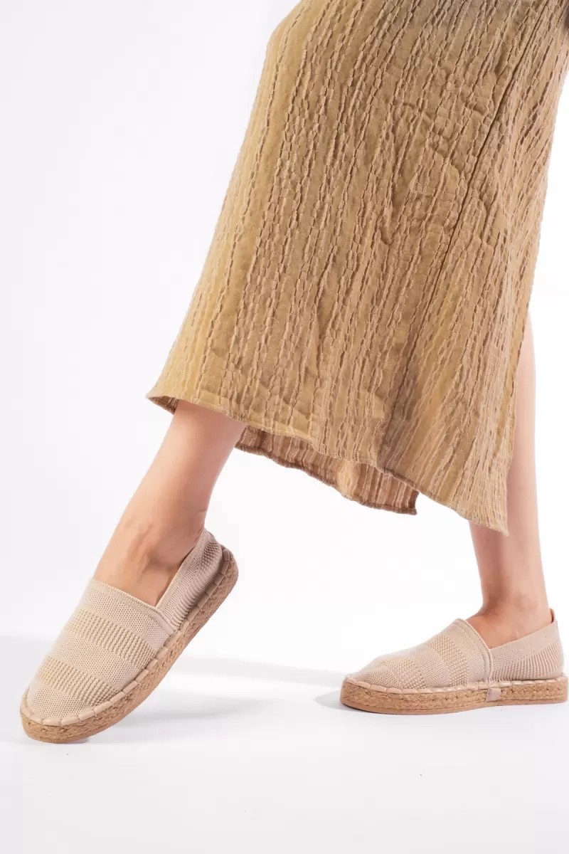 Fantastik Store Kadın Bej Triko Jüt Sargı El Yapımı Espadril TR44MY01C görsel 8