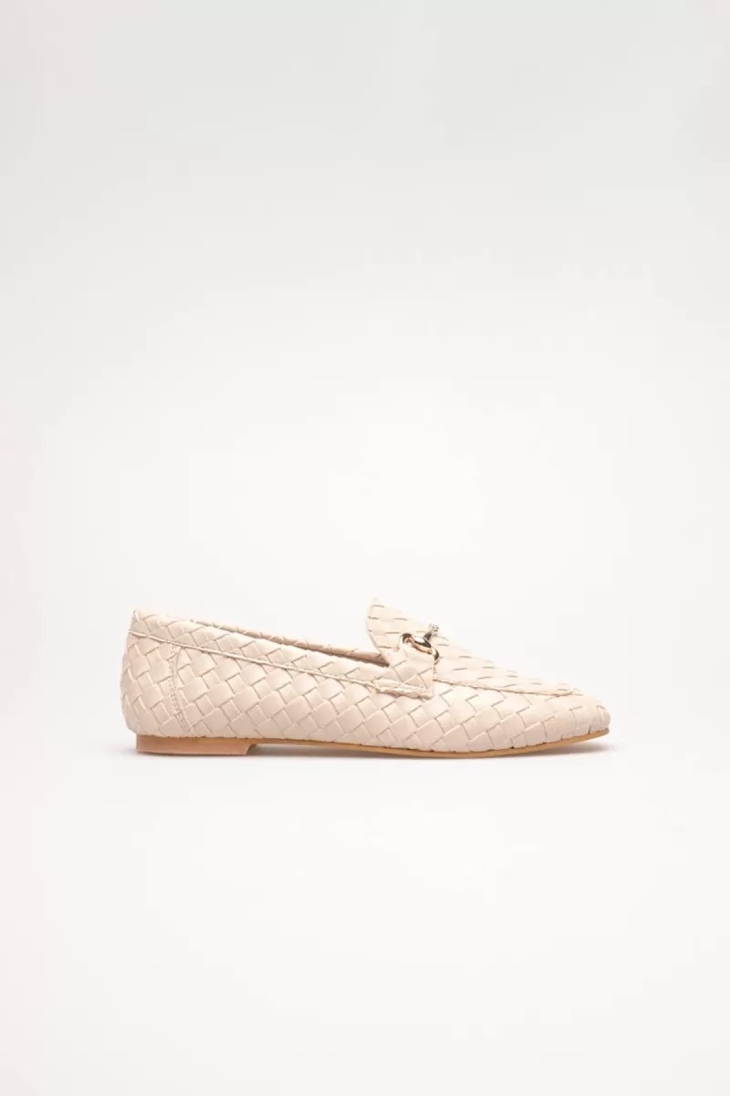 Fantastik Store Kadın Bej Örgü Desenli Tokalı Günlük Rahat Loafer Ayakkabı TR23MS09B görsel 7