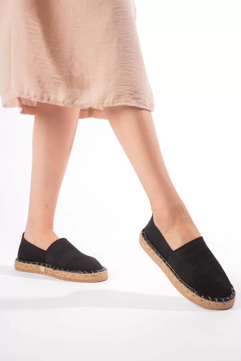 Fantastik Store Kadın Siyah Triko Jüt Sargı El Yapımı Espadril TR44MY01A görsel 7