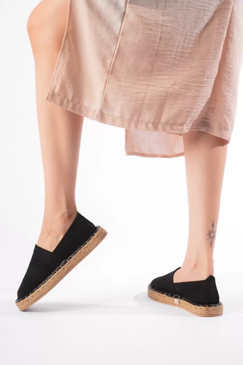 Fantastik Store Kadın Siyah Triko Jüt Sargı El Yapımı Espadril TR44MY01A görsel 8