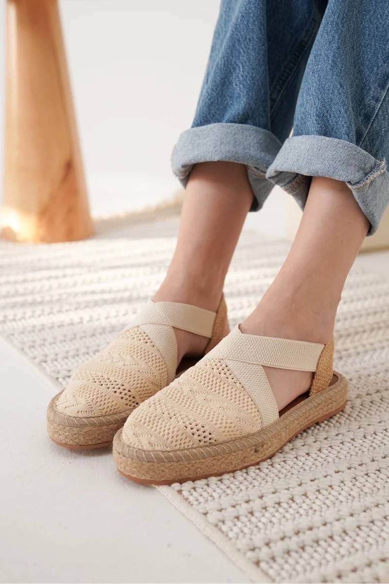 Fantastik Store Kadın Bej Espadril Ayakkabı TR19MY01C