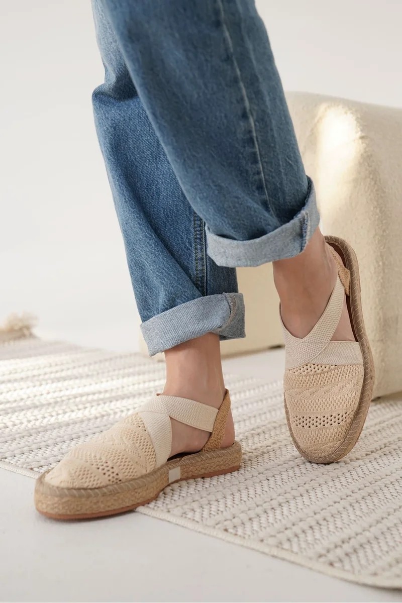 Fantastik Store Kadın Bej Espadril Ayakkabı TR19MY01C görsel 2