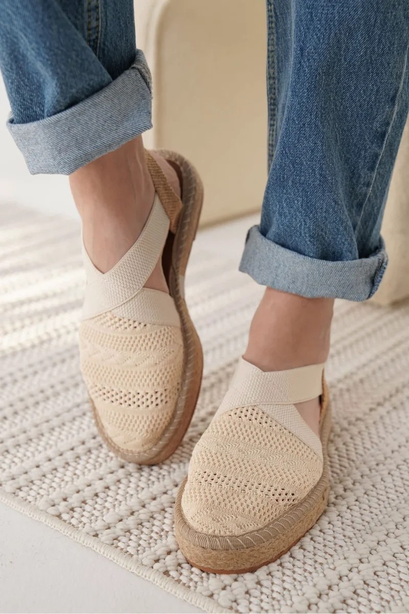 Fantastik Store Kadın Bej Espadril Ayakkabı TR19MY01C görsel 4