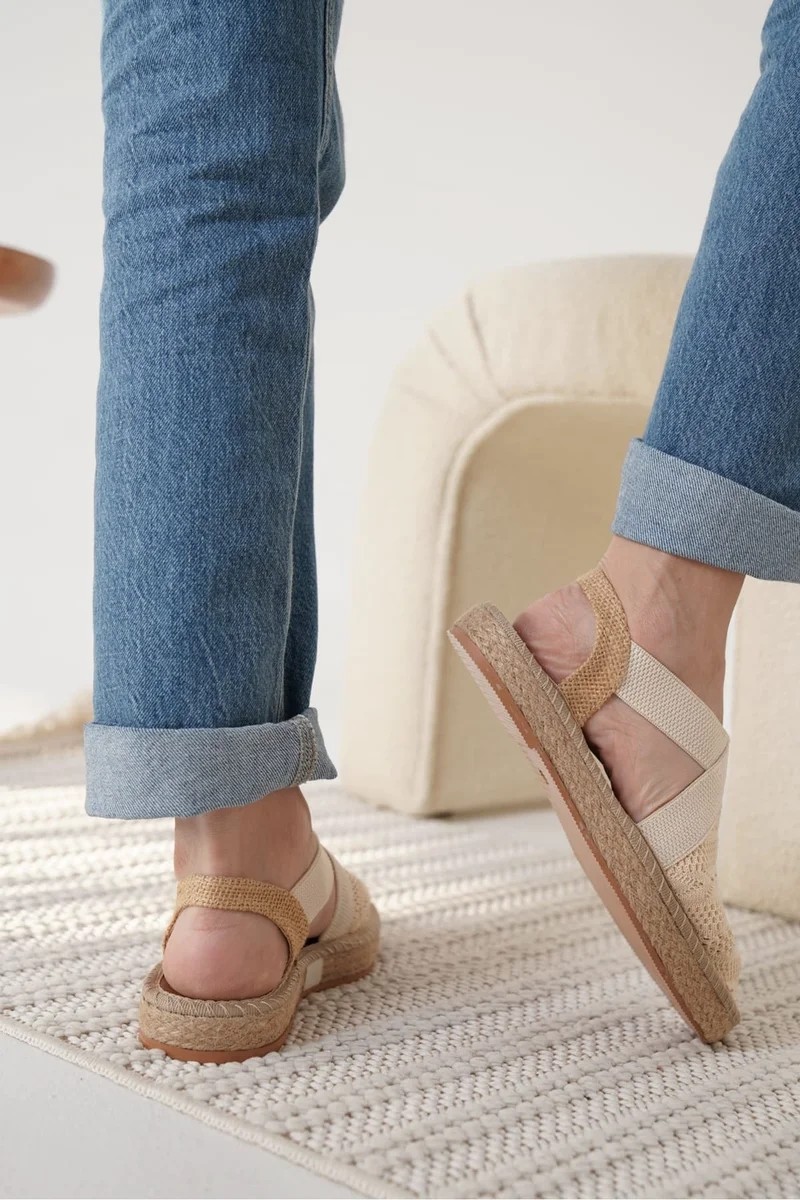 Fantastik Store Kadın Bej Espadril Ayakkabı TR19MY01C görsel 6