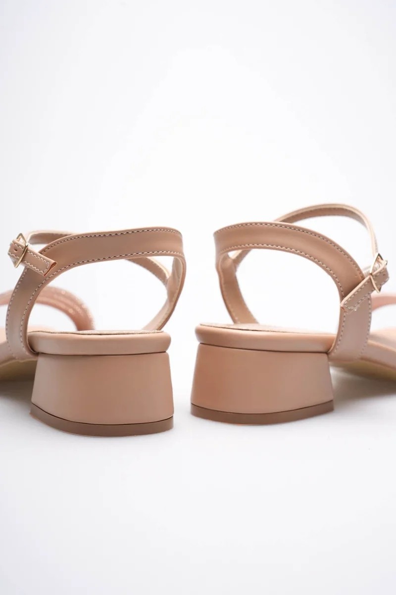 Fantastik Store Kadın Nude Taşlı Kalın Topuklu Sandalet TR20MY26D görsel 8