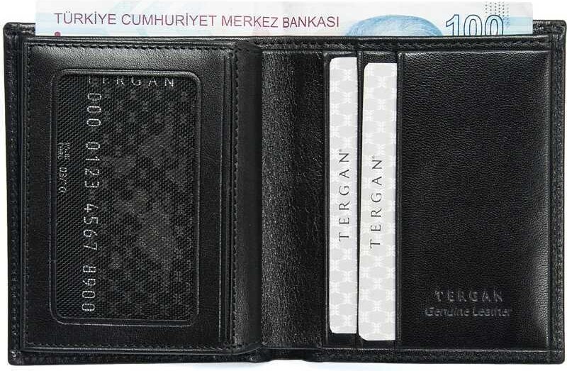 Tergan Siyah Hakiki Deri Erkek Cüzdan - S1CE00001503-B06 görsel 6