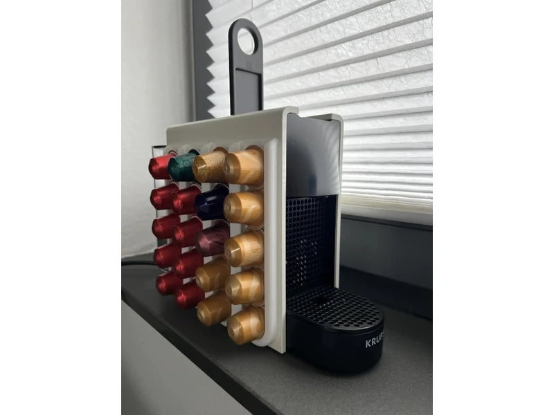 Resim 1001 Nespresso Ile Uyumlu Kapsül Kahve Standı (Beyaz) 