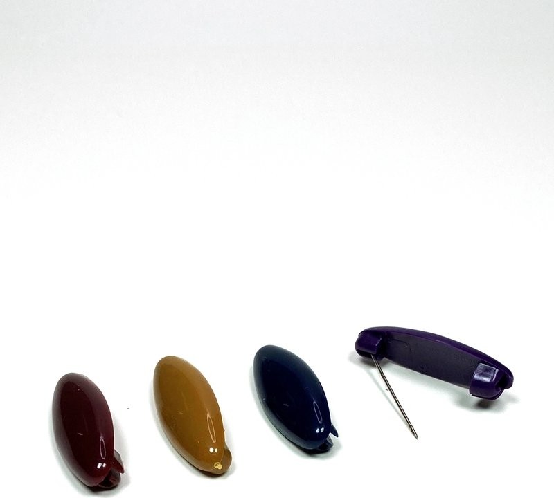 Uravas Store 4 Adet Plastik Çengelli Eşarp ve Şal Iğnesi Karışık Renkler 4 cm görsel 2