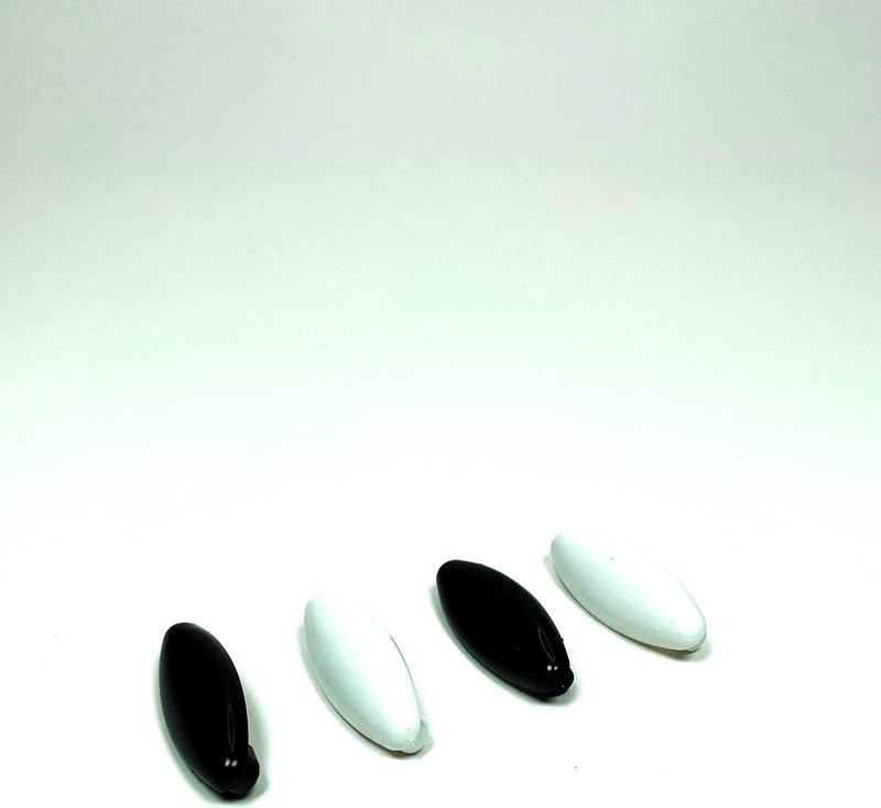 Uravas Store 4 Adet Plastik Çengelli Eşarp ve Şal Iğnesi Siyah Beyaz 4 cm