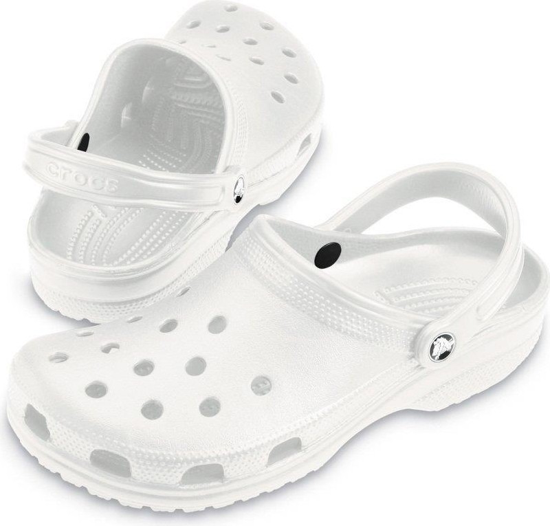 Crocs Classic 10001-100 Erkekler İçin Beyaz Terlik Tekstil Malzemeden Üretilmiş Konforlu ve Hafif görsel 3