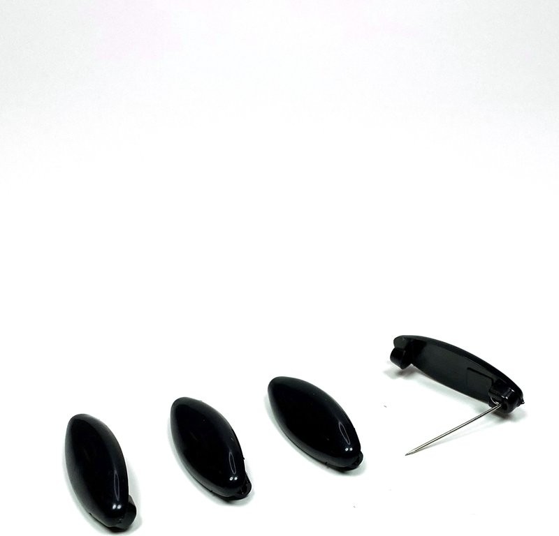 Uravas Store 4 Adet Plastik Çengelli Eşarp ve Şal Iğnesi Siyah 4 cm görsel 2