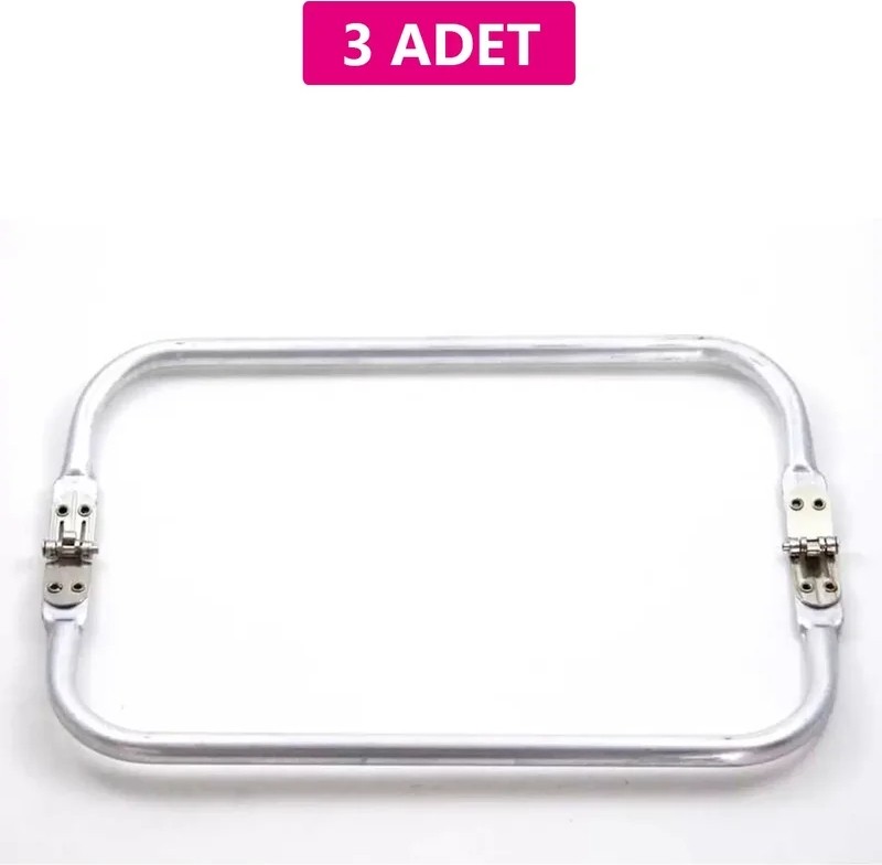 Hace Bazaar Gizli Metal Çanta Bursu, 3 Adet - 25 cm - Metal Çanta Aparatı Çanta Aksesuarı -Hcb görsel 2