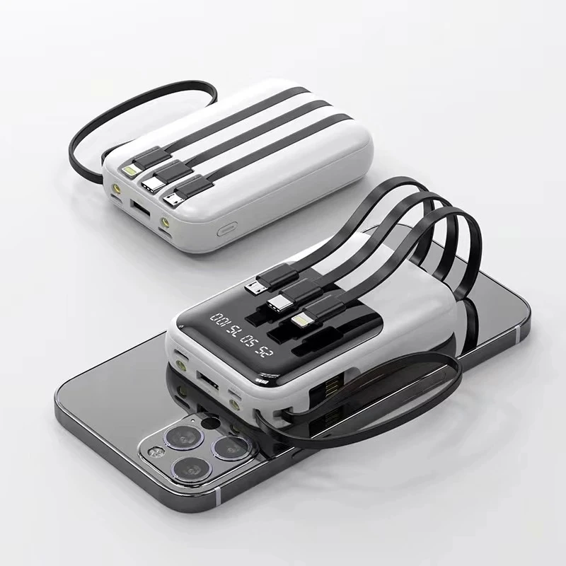 Resim eNerRX Enerx ENR-P10DC 10.000 mAh 2A Dahili Kablolu Powerbank Beyaz 