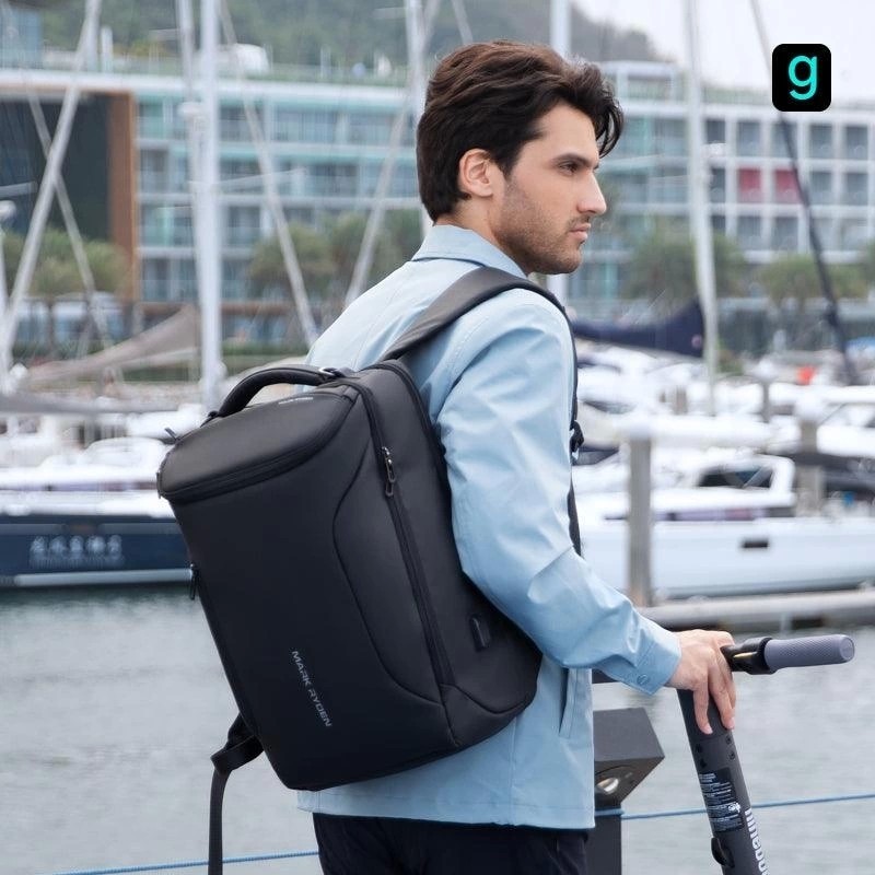Mark Ryden Compacto Pro Çift Bölmeli Laptop Sırt Çantası MR9031Y_SJ00 Oxford Su Geçirmez Ergonomik Tasarım görsel 2