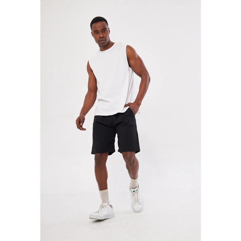 Pandy Unisex Basic Şort 4 Renk Düz Tasarım Rahat Kesim Yazlık Günlük Kullanım görsel 2