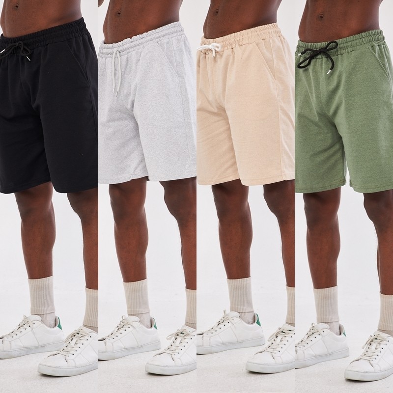 Pandy Unisex Basic Şort 4 Renk Düz Tasarım Rahat Kesim Yazlık Günlük Kullanım görsel 6