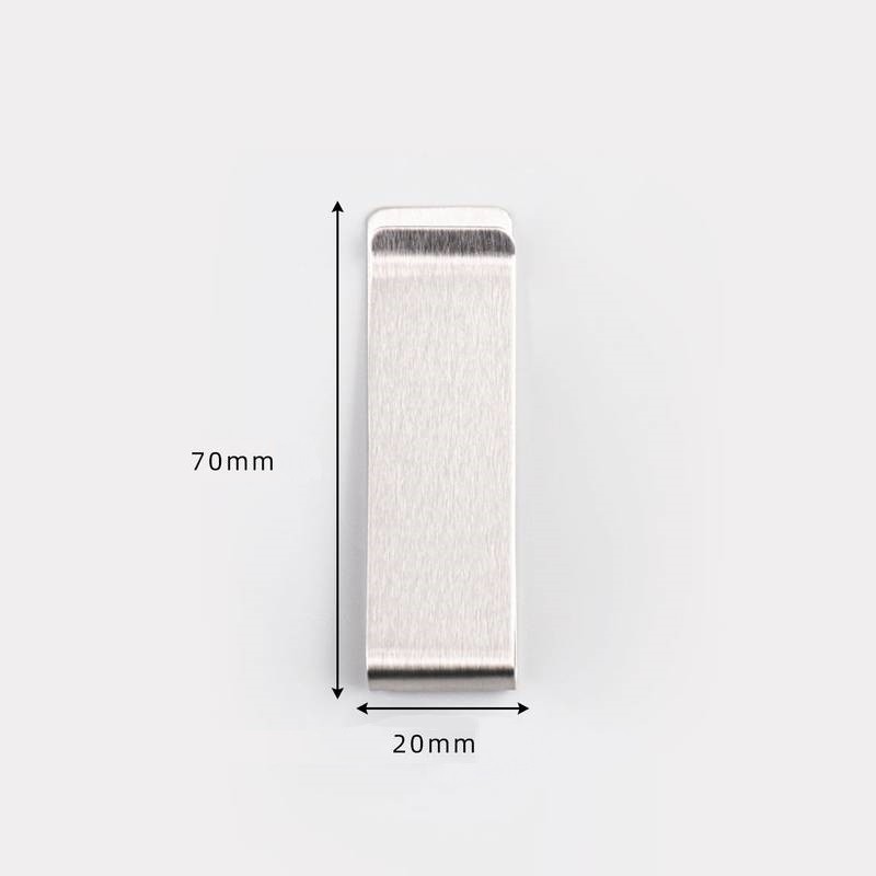 SPELT Metal Kağıt Para Tokası Kart Tutucu Klips Cüzdan Ataş Gümüş 70 mm x 20 mm görsel 2