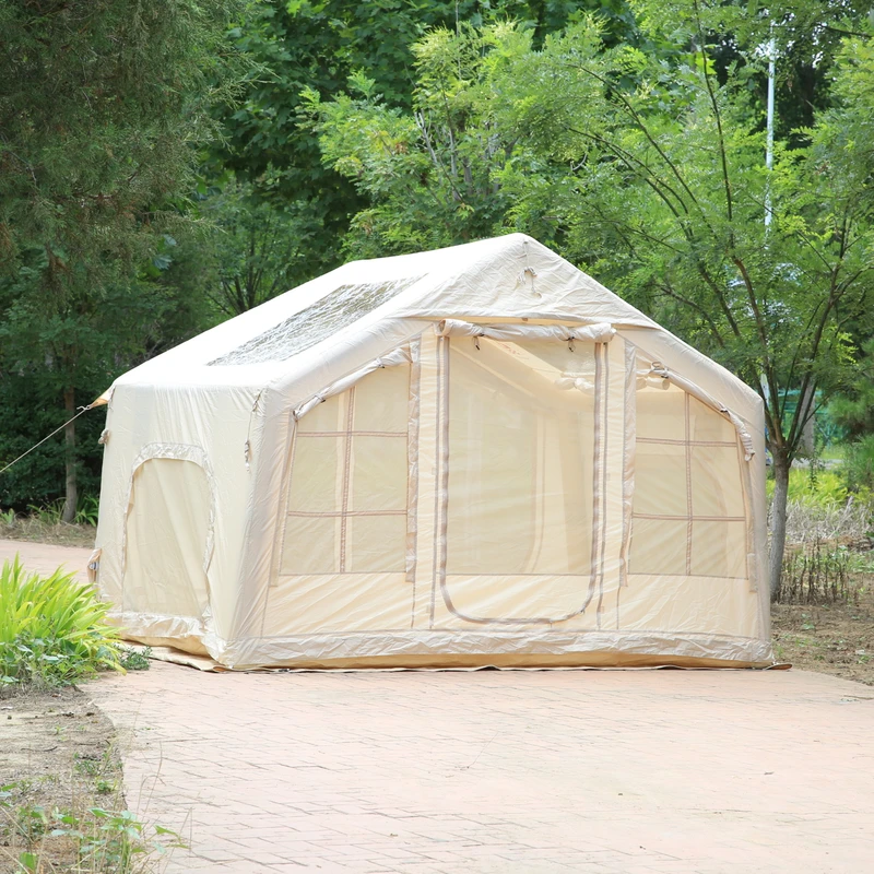 Shufa Galaksi Serisi | 8 M² Şişme Bej Renk Kamp Çadırı – 4 Mevsim – Geniş & Şeffaf Tavanlı – 315X250X220 cm