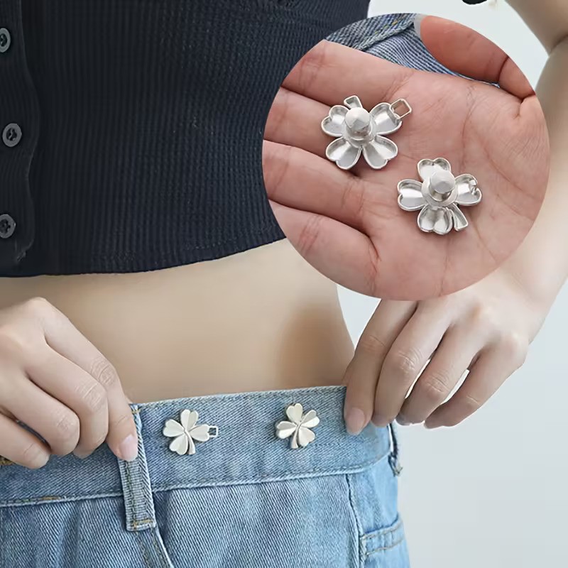 Gucso Yonca Model Gold, Gümüş Renk Pantolon Beli Daraltma Aparatı, Pantolon Beli Daraltma Aparatı, Broş, Yonca Kemer, Kemer görsel 5