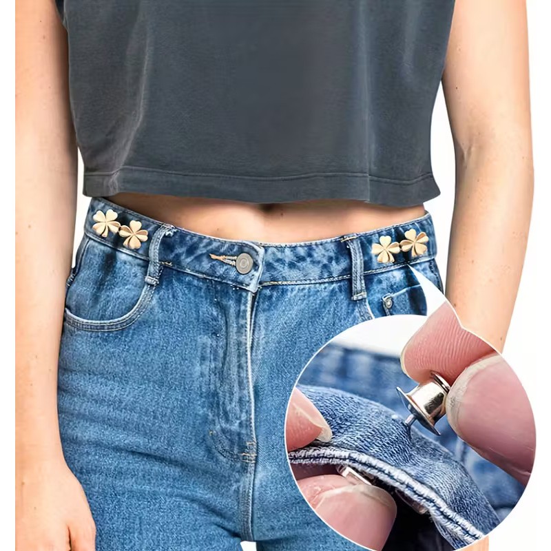 Gucso Yonca Model Gold Renk Pantolon Beli Daraltma Aparatı, Pantolon Beli Daraltma Aparatı, Broş, Yonca Kemer, Kemer görsel 6
