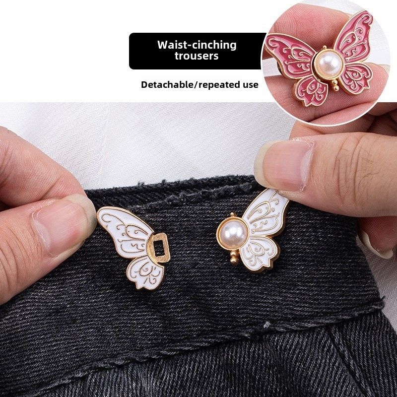 Gucso Kelebek Model Pantolon Beli Daraltma Aparatı, Kemer, Broş, Kelebekli Pantolon Beli Daraltma Çıtçıtı görsel 6