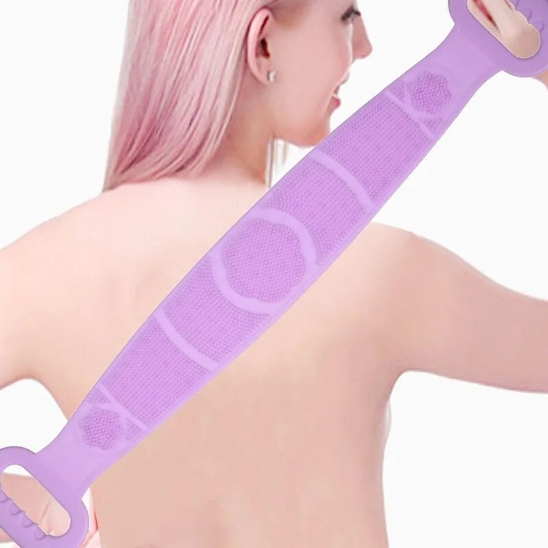 Aslanoğlu Store 70 cm Çift Taraflı Sırt Kesesi - Duş Kesesi - Peeling Banyo Kesesi