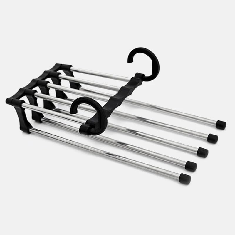 Odea Pantolon Askısı Hareketli Dolap Içi 2 Katlı Katlanabilir 5'li,pantolon,kravat,etek,şal,elbise Için Organizer Askı