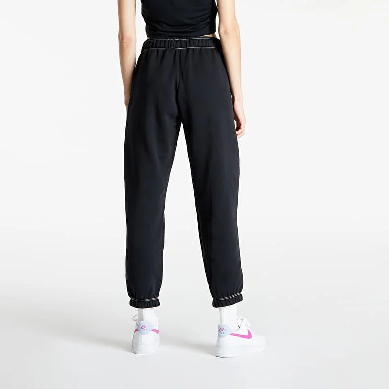 Nike Bol Kalıp Bir Beden Küçük Almanızı Öneriyoruz) Sportswear Swoosh Fleece Kadın Siyah Eşofman Altı görsel 2