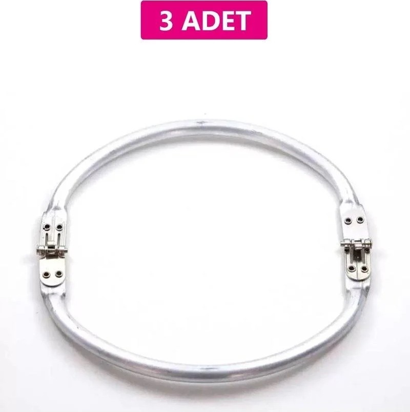 Uravas Store Ieg - Gizli Metal Oval Çanta Bursu, 3 Adet - 19 cm - Metal Çanta Aparatı Çanta Aksesuarı görsel 2