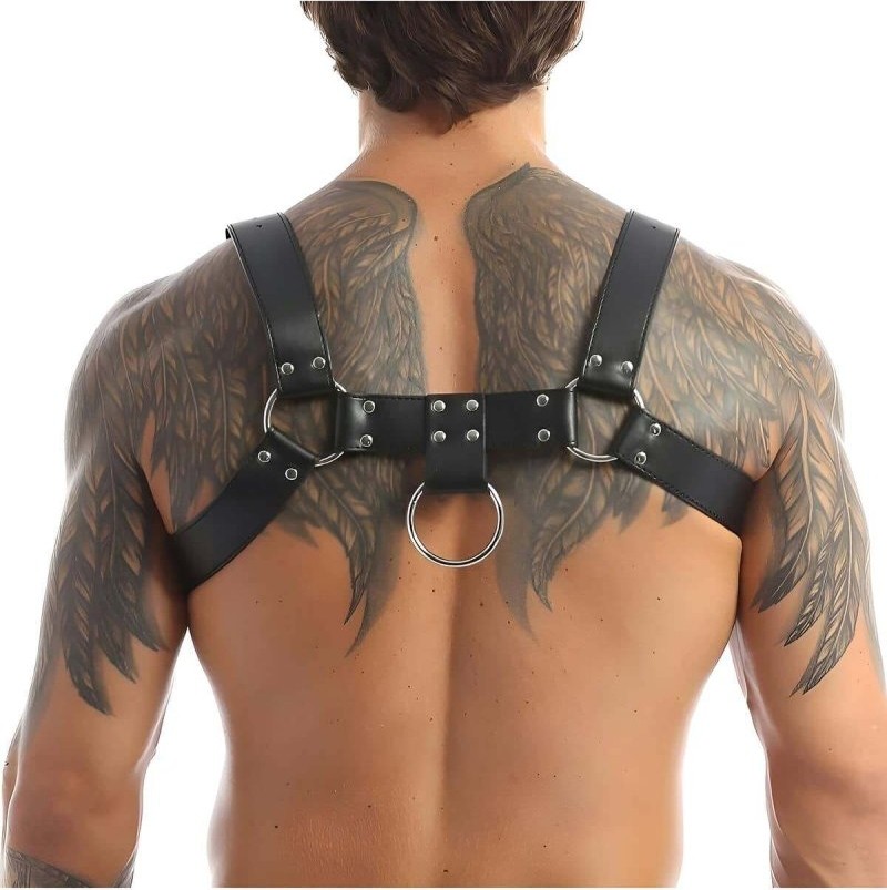 Ava Style Erkek Fantezi Deri Giyim, Deri Fantezi Giyim, Erkek Deri Harness Aksesuar - BRFM162 Ava görsel 2