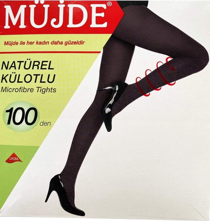 Mbb E-Ticaret 3 Adet Siyah 100 Denye Kalın Külotlu Çorap Opak Naturel Esnek görsel 2