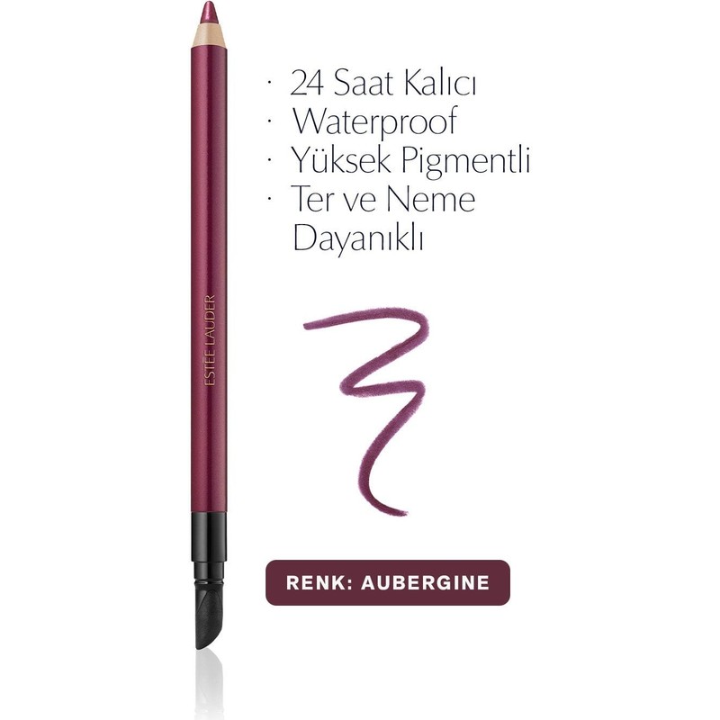 Estee Lauder Göz Kalemi - Double Wear 24 Saat Kalıcı Suya Dayanıklı Waterproof Jel Göz Kalemi -09 AUBERGINE 1.2g