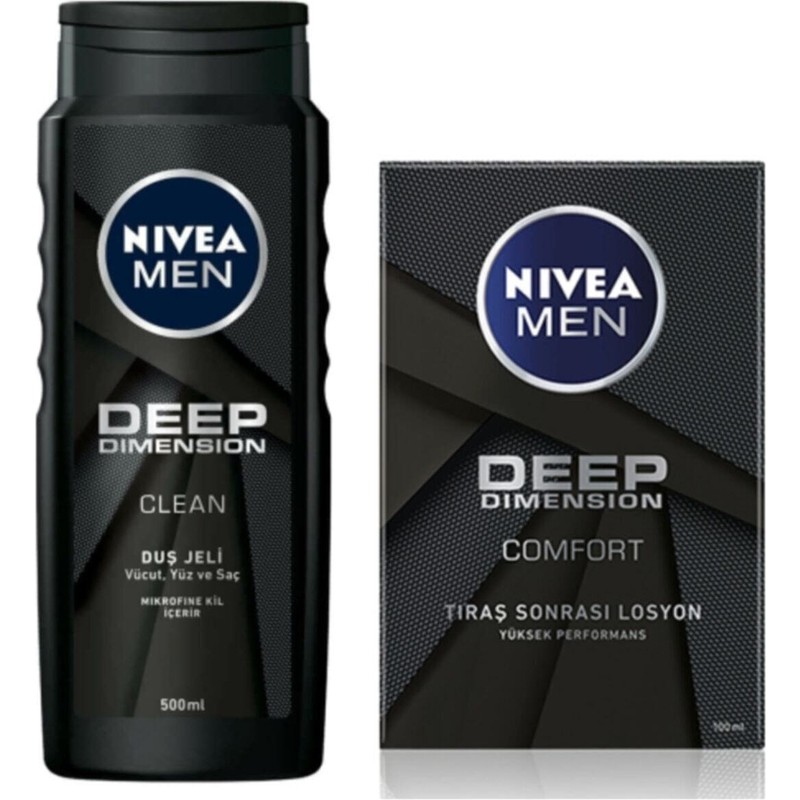 Nivea Men Deep Dimension Duş Jeli 500 Ml+ Deep Dimension Tıraş Losyonu 100 Ml