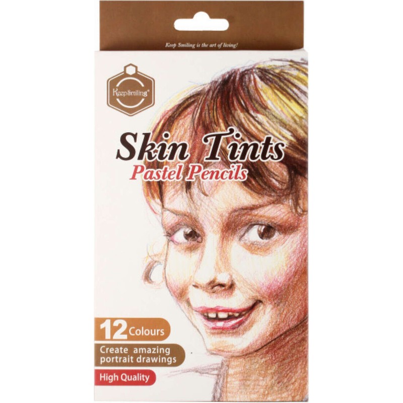 Hobi Market Art Pastel Pencil Skintones Pastel Boya Kalem Seti 12 Renk Ten Renkleri