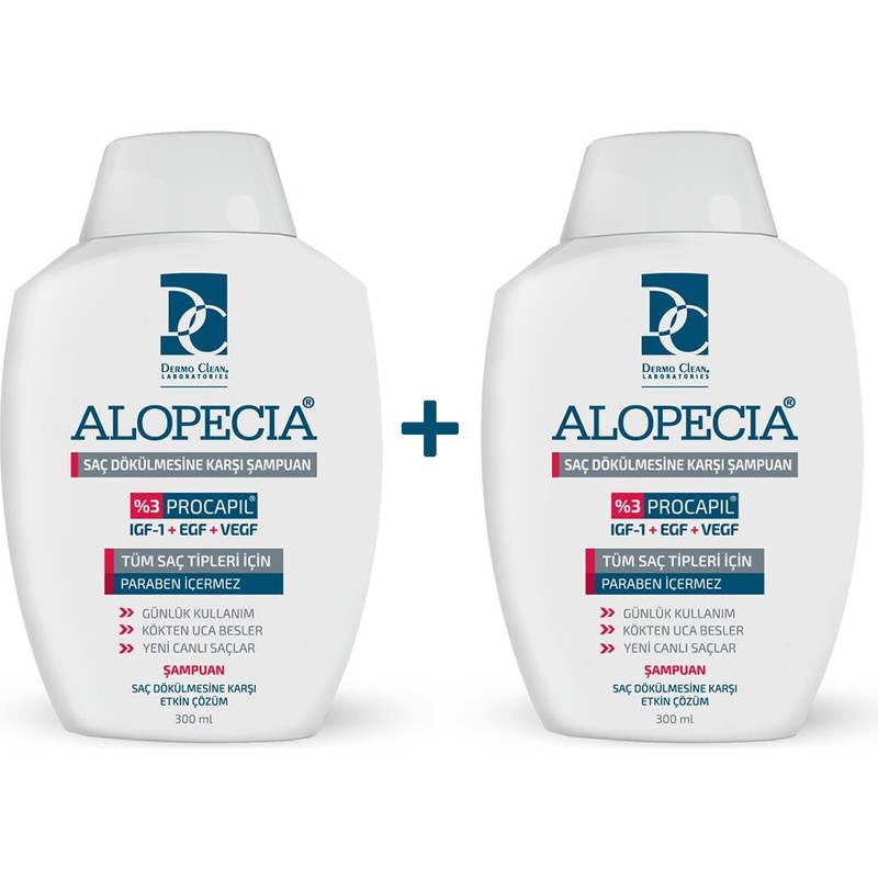 Dermo Clean Alopecia Procapil ve Igf Içerikli Saç Dökülmesine Karşı Şampuan 300 ml - 2'li Set