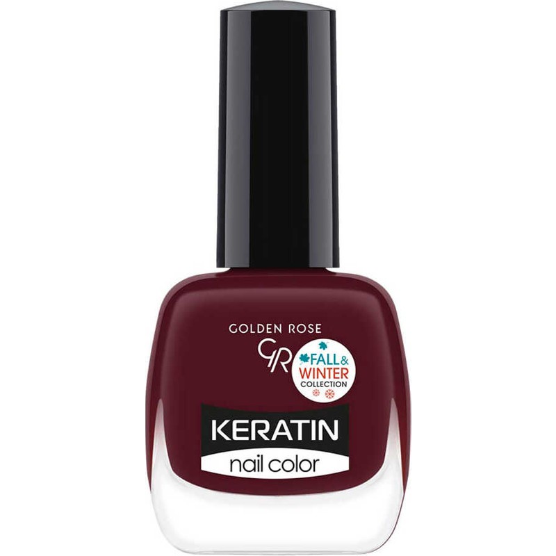Golden Rose Keratin Fall & Winter Nail Color No: 121 - 10.5 ml Kış Koleksiyonu için Derin Vişne/Bordo Renk