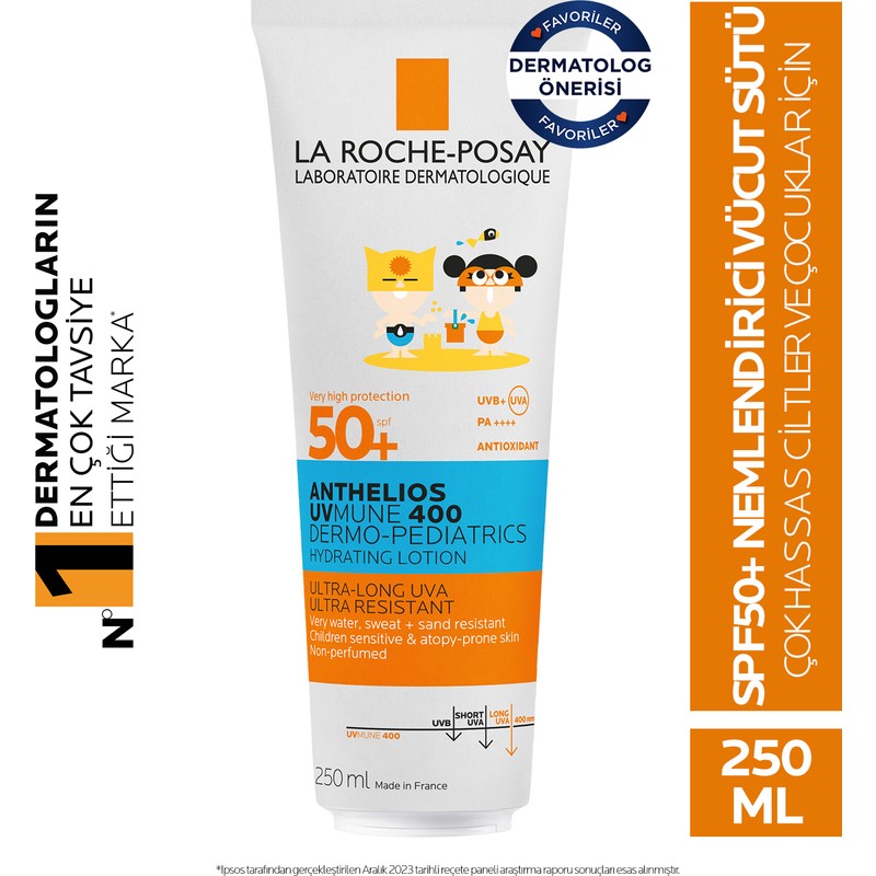 La Roche-Posay La Roche Posay Anthelios Dermo Pediatrics Nemlendirici Süt 250 ml SPF50+ Tüm Cilt Tipleri İçin