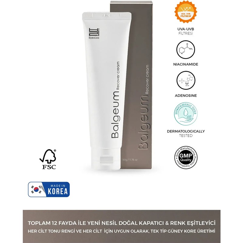 byeoLee Balgeum Yeni Nesil Doğal Kapatıcı Ton Eşitleyici Besleyici & Nemlendirici Spf 50 Pa 50gr