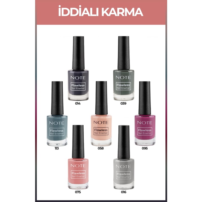 Note Cosmetics Nail Flawless 7'li İddialı Karma Oje Seti